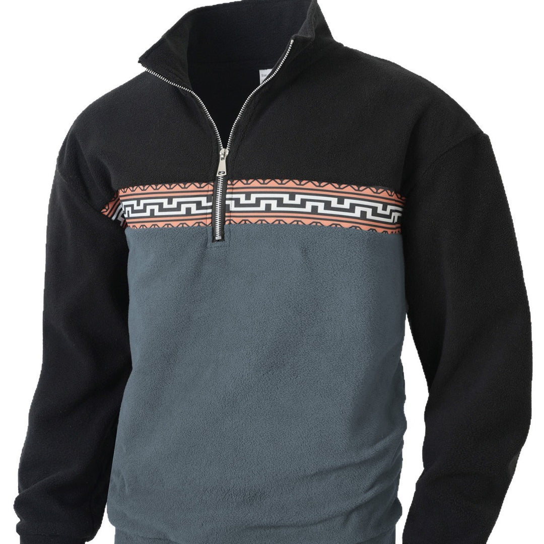 Fleece pullover for men with modern zipper and creative design Lune London