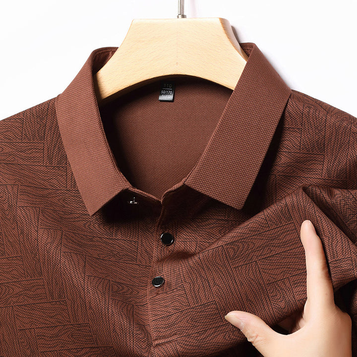 Men's stylish polo with textured design Lune London
