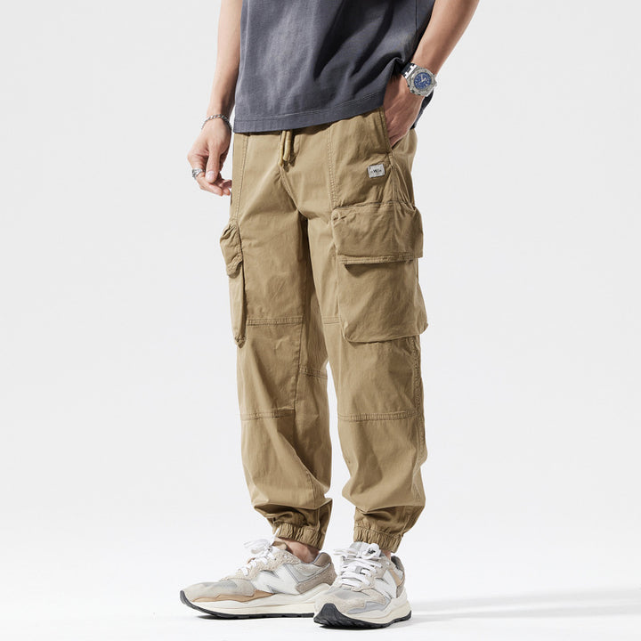 Pantalon de jogging style cargo décontracté pour hommes avec ceinture élastique Lune London