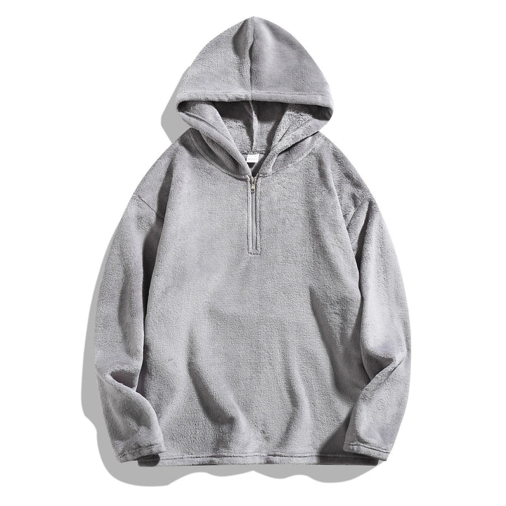 Men's cozy fleece hoodie with practical zip opening Lune London