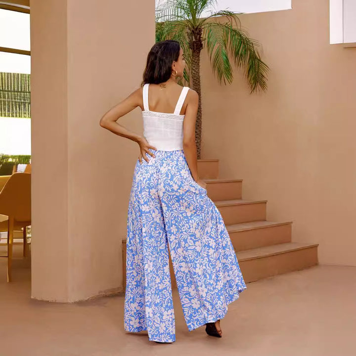 Women's maxi skirt with unique graphic pattern and elastic waistband Lune London