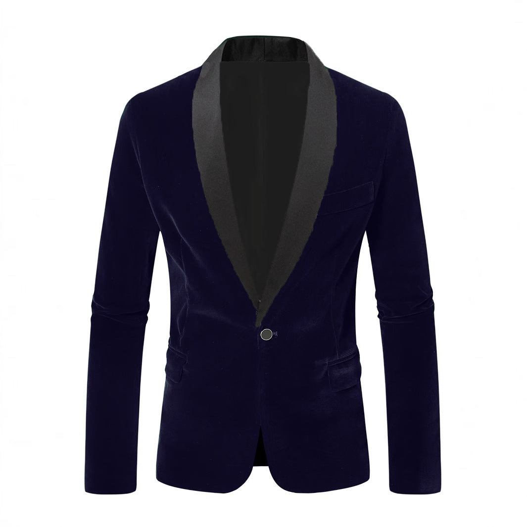 Elegant velvet jacket for men with satin finish Lune London