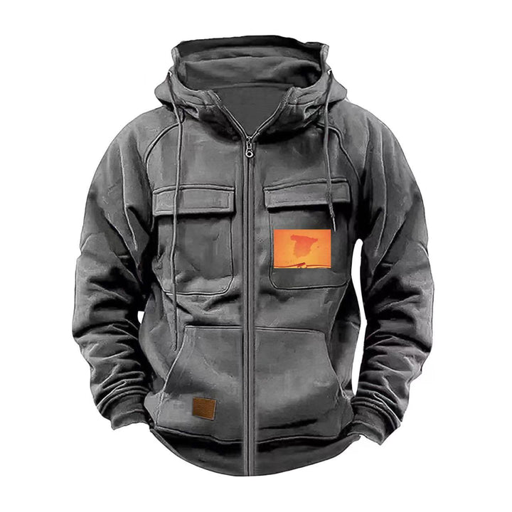 Multifunctional hooded jacket for men with practical pockets Lune London