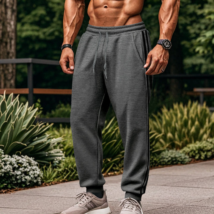 Sporty cargo jogger pants for men with breathable inserts and an elastic waistband Lune London