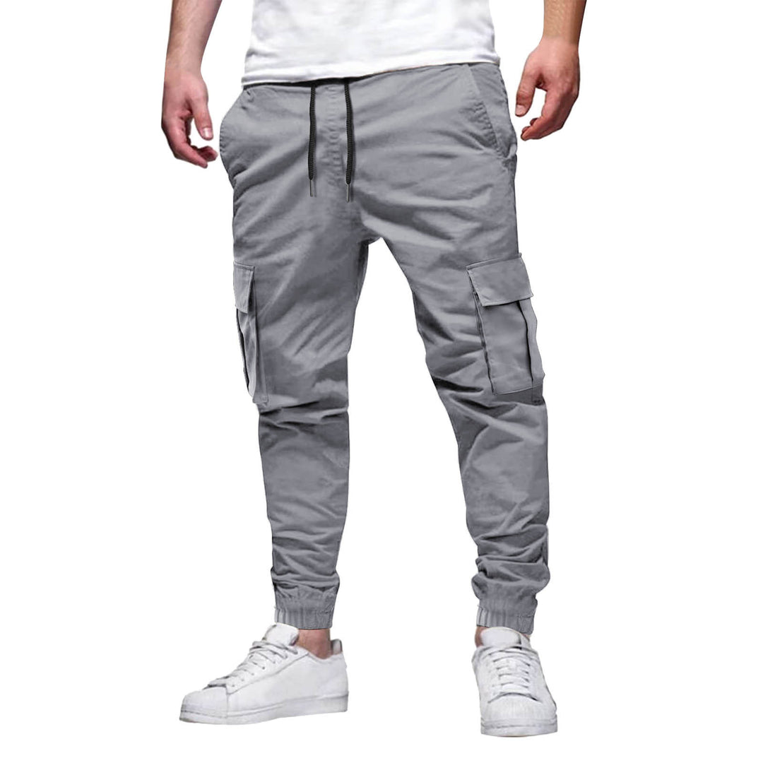 Casual cargo pants for men with elastic waistband and practical pockets Lune London