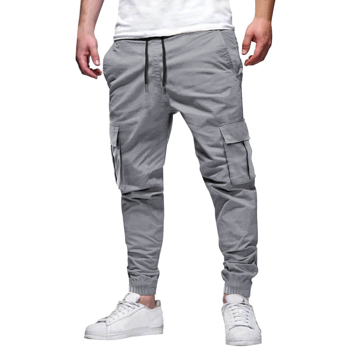 Casual cargo pants for men with elastic waistband and practical pockets Lune London