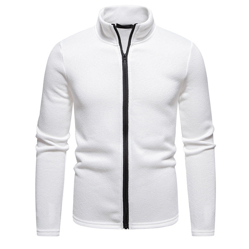 Men's fleece jacket with stand collar and full zip Lune London
