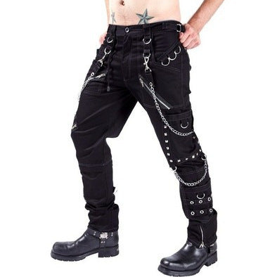 Men's cargo pants with chain details and practical pockets Lune London