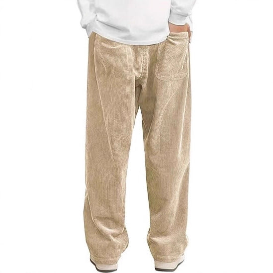 Pantalon large en corduroy pour femmes avec taille élastique Chic & Stil
