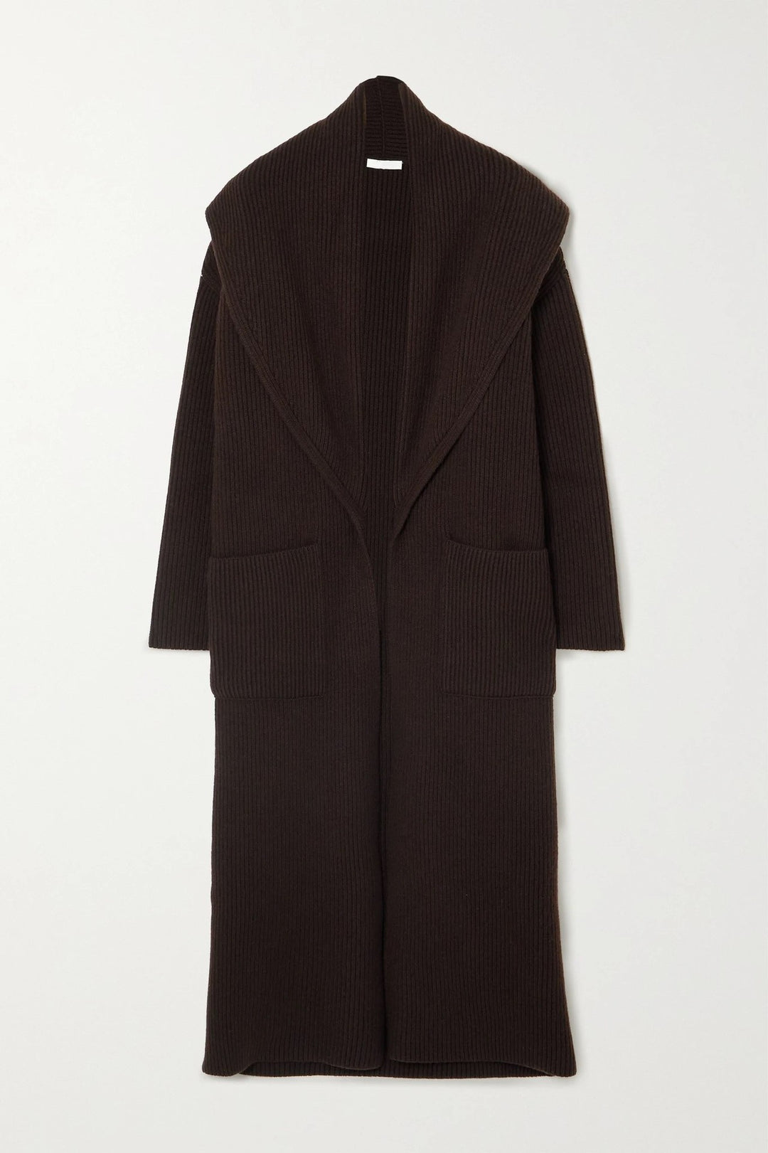 Manteau tricoté pour femme avec devant ouvert et grand col Chic & Stil