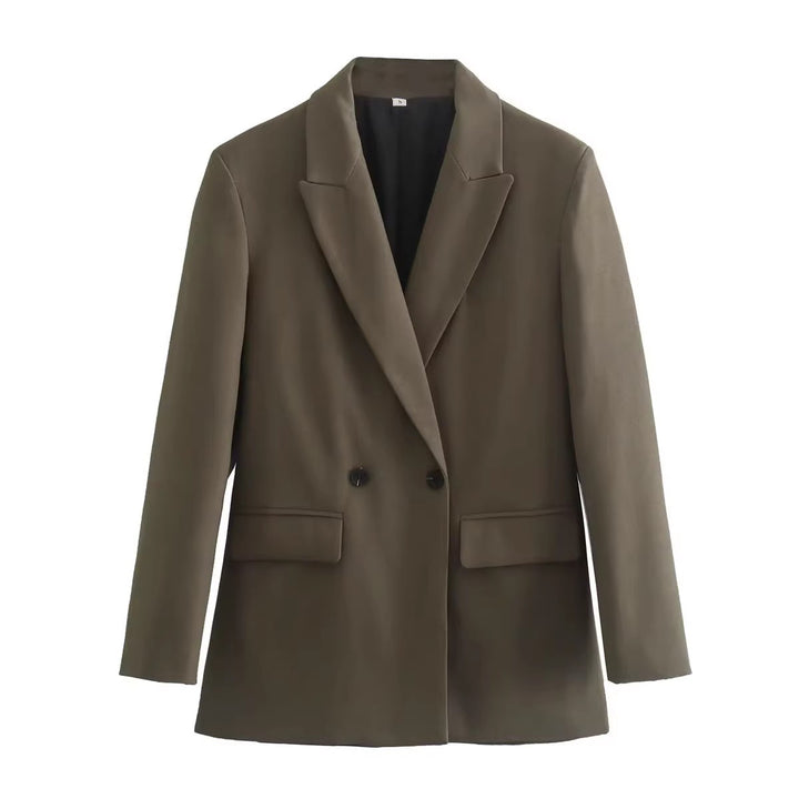 Stylish blazer jacket for women with double-breasted design and wide lapels Lune London