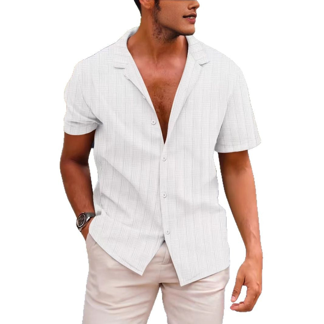 Men's short-sleeve fashion shirt with a modern texture design Lune London