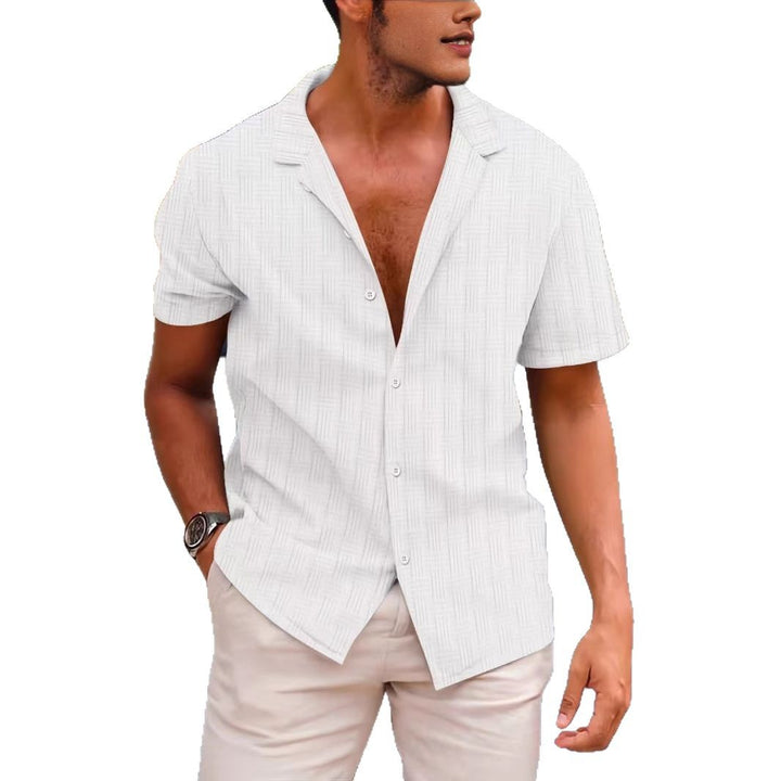 Men's short-sleeve fashion shirt with a modern texture design Lune London