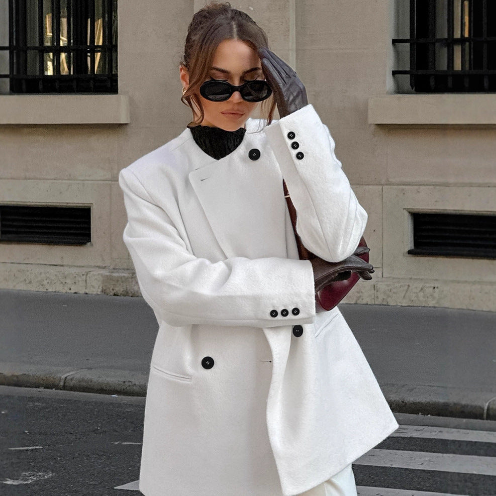 Oversized wool jacket for women with elegant cut Lune London