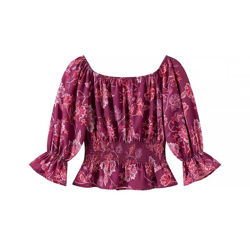Maxi skirt for women with a floral design and elegant slit details Lune London