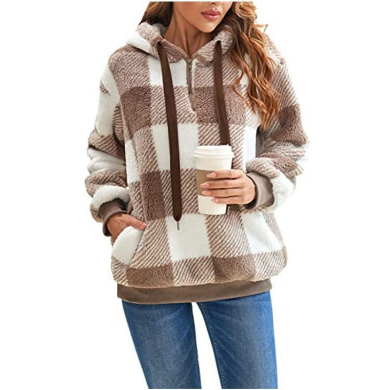 Ladies fleece hooded sweatshirt Lune London