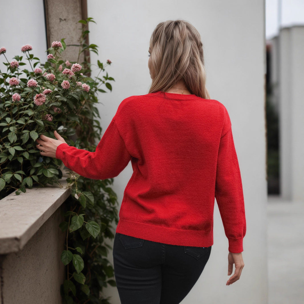 Women's sweater with 3D floral pattern Lune London