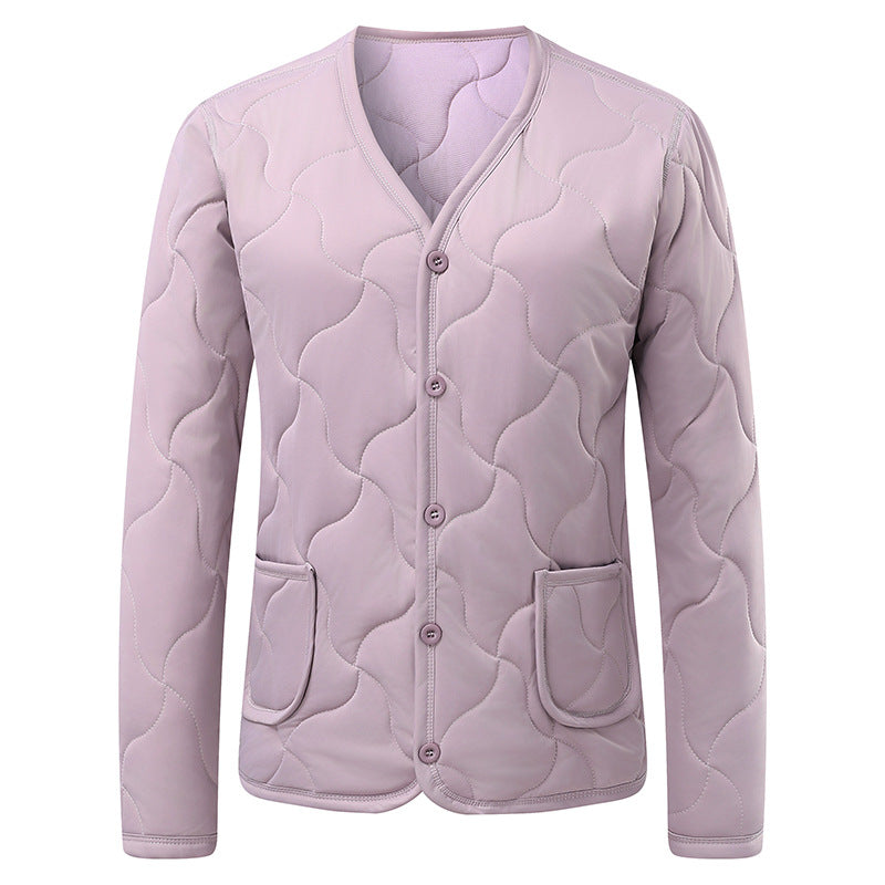 Ladies down jacket with practical pockets and button closure Lune London