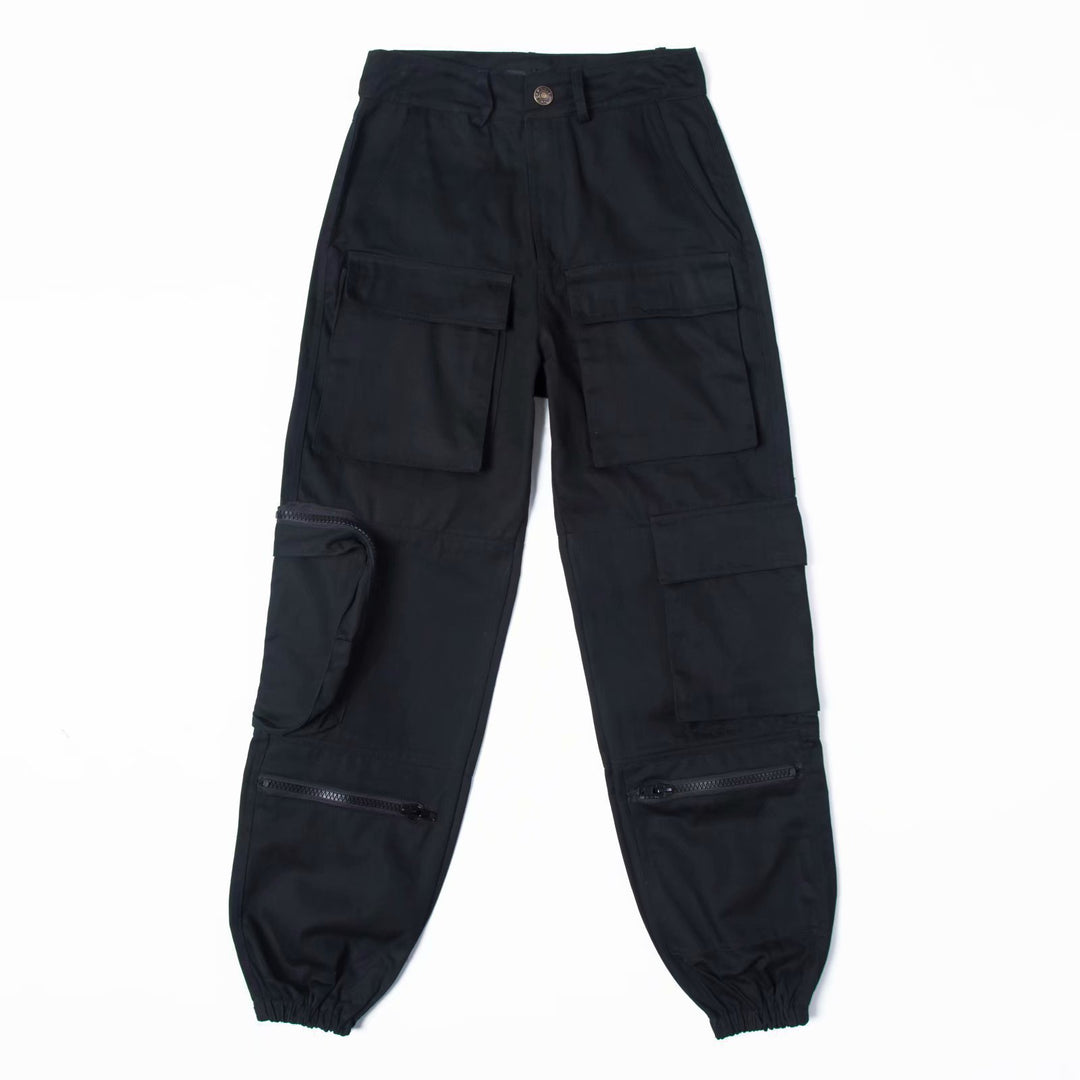 Lune London elastic waist cargo pants for women with trendy pockets