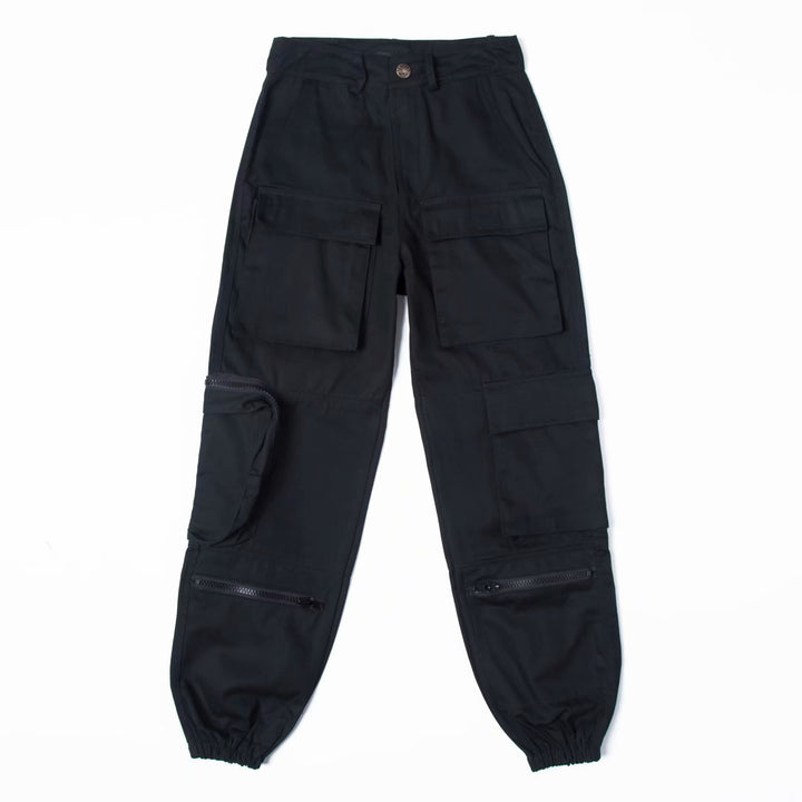Lune London elastic waist cargo pants for women with trendy pockets