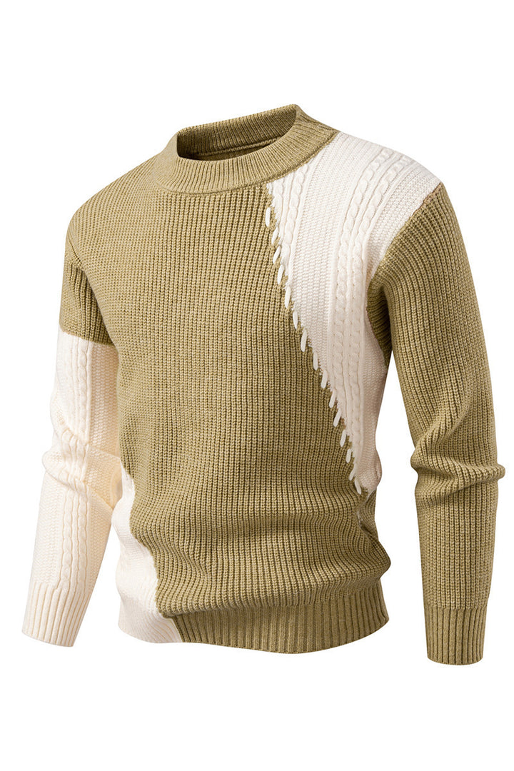 Elegant knitted sweater for men with a unique cable pattern and a modern design Lune London