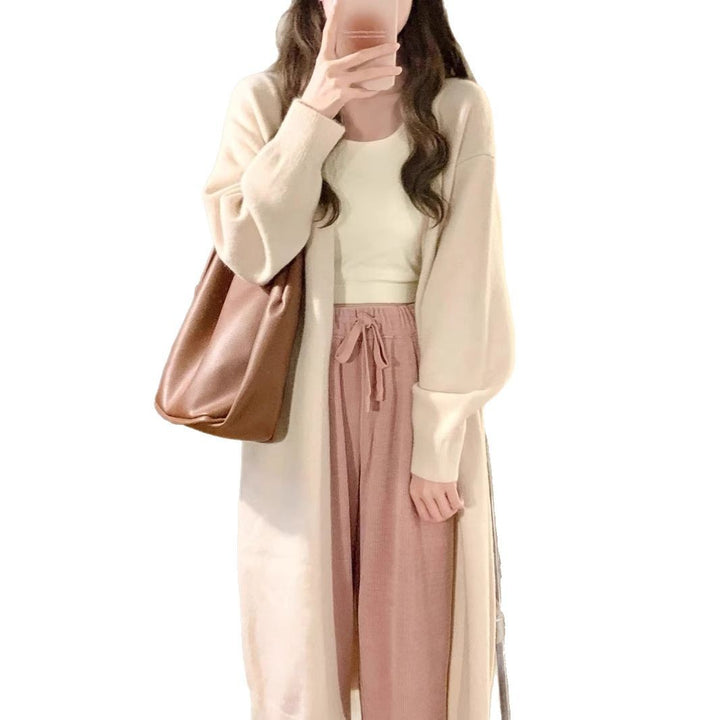 Manteau long en tricot pour femmes en matériau de haute qualité avec poches pratiques Chic & Stil