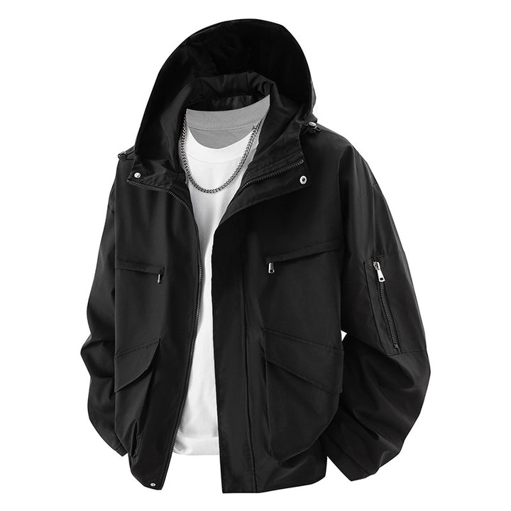 Practical outdoor jacket for men with multiple pockets Lune London