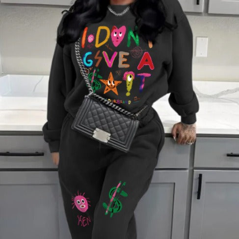 Casual sweatshirt set for women with creative graphic print for the fashion-conscious woman Lune London