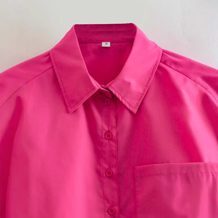 Cropped blouse for women with a modern fit and practical pocket design Lune London