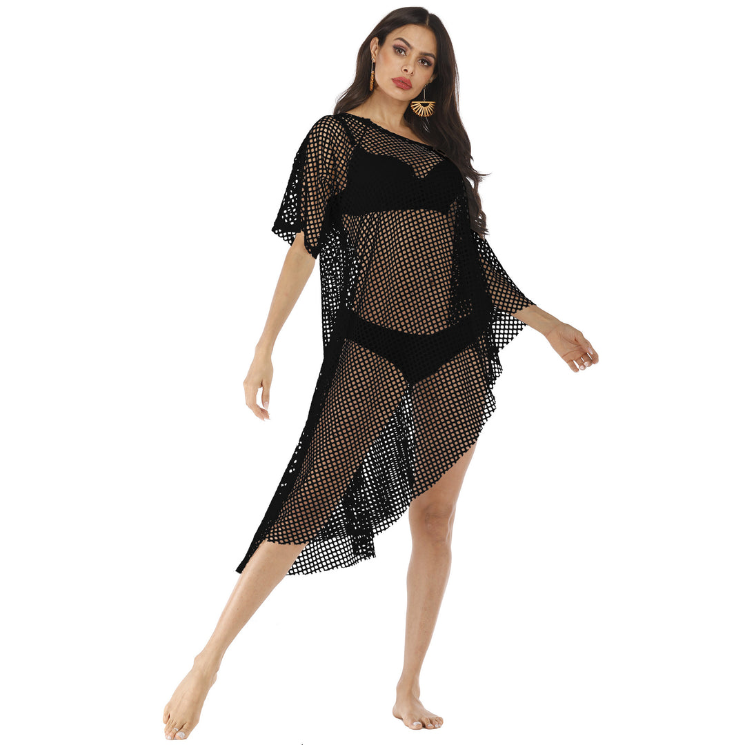 Ladies Elegant Transparent Mesh Swimming Kaftan Lune London