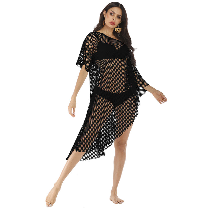 Ladies Elegant Transparent Mesh Swimming Kaftan Lune London