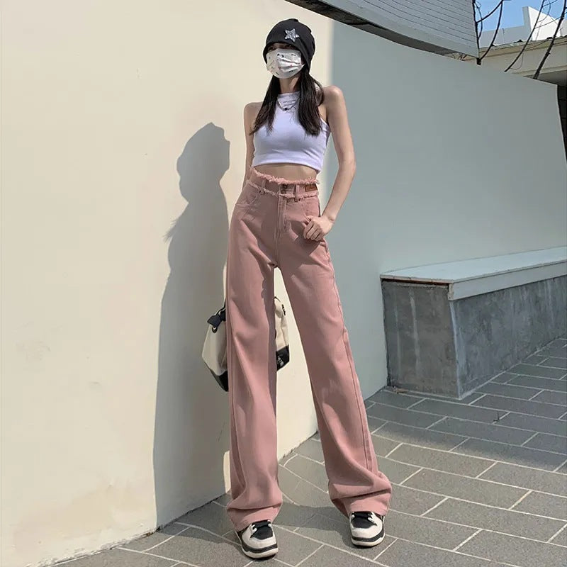 Pantalons taille haute large pour femmes Chic & Stil