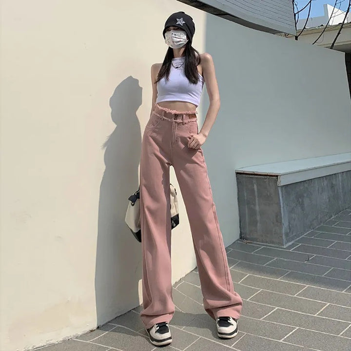 Pantalons taille haute large pour femmes Chic & Stil
