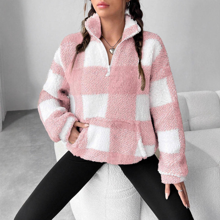 Fleece jacket for women with zipper and pockets Lune London
