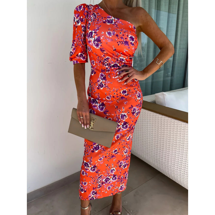 Ladies Maxi Dress One Shoulder Chic Design and Style