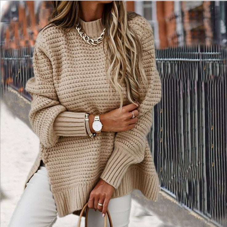 Oversized sweater for women with textured knit Lune London