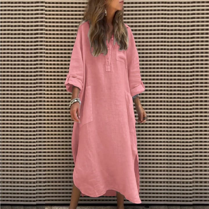 Casual shirt dress for women with button closure and practical pockets Lune London