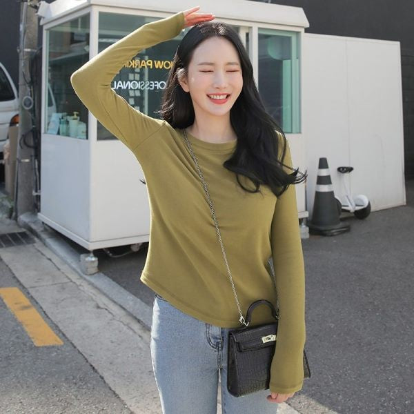 Women's casual long sleeve shirt with fine texture Chic & Stil