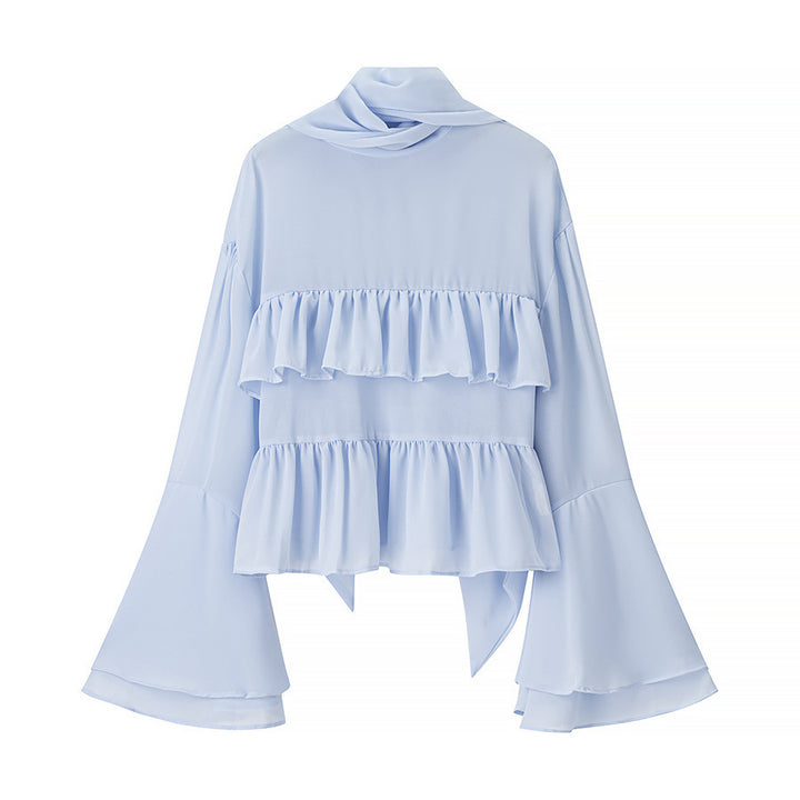 Dames Veste en Chiffon Élégante avec Détails en Volants Chic & Stil