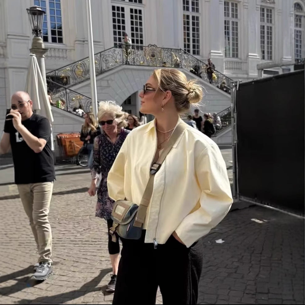 Trendy biker jacket for women in high-quality material Lune London