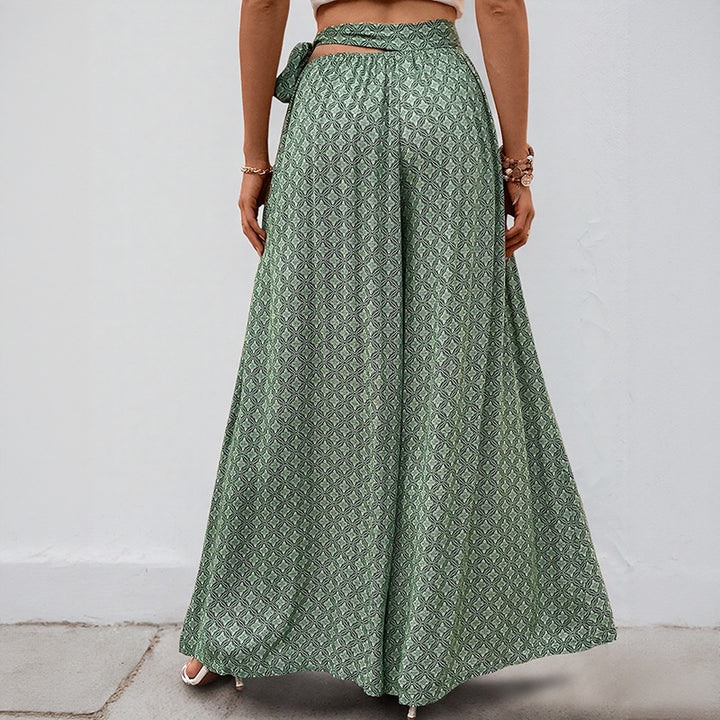 Lune London wide-leg boho printed pants for women