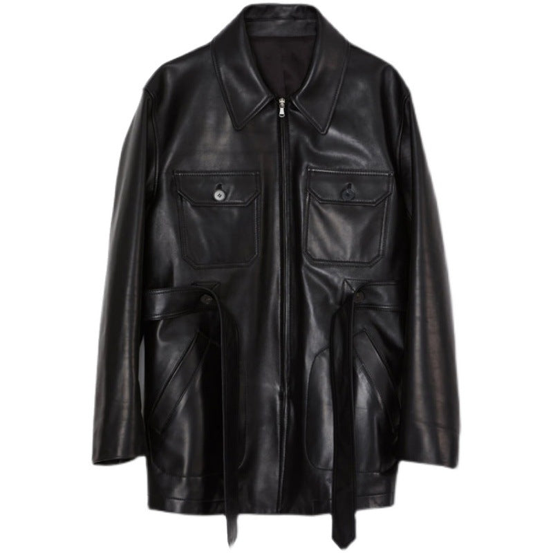 Veste oversize en faux cuir pour femmes Chic & Stil