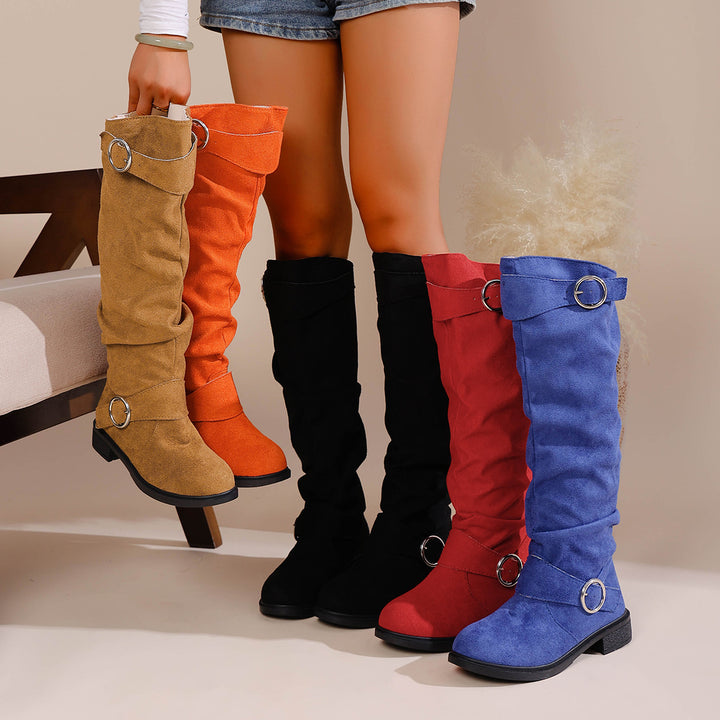 Elegant over-the-knee boots for ladies in soft and elastic material Lune London
