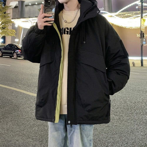 Functional jacket for men with adjustable hood and two large pockets Lune London