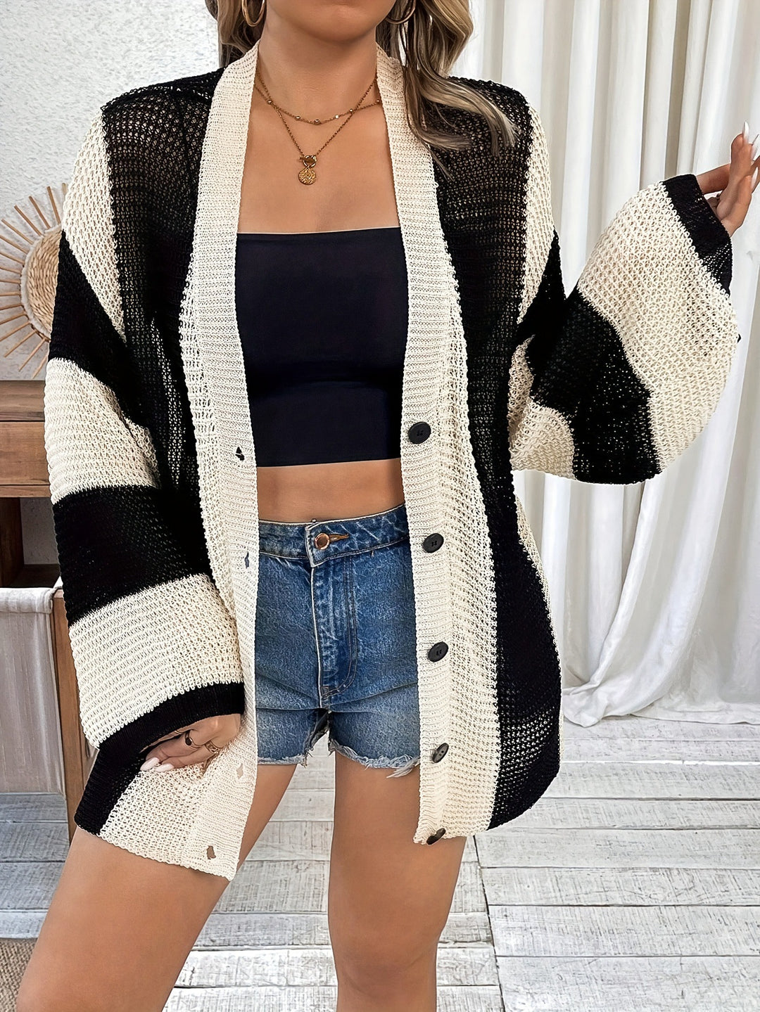 Women’s mesh jacket with airy net design Lune London