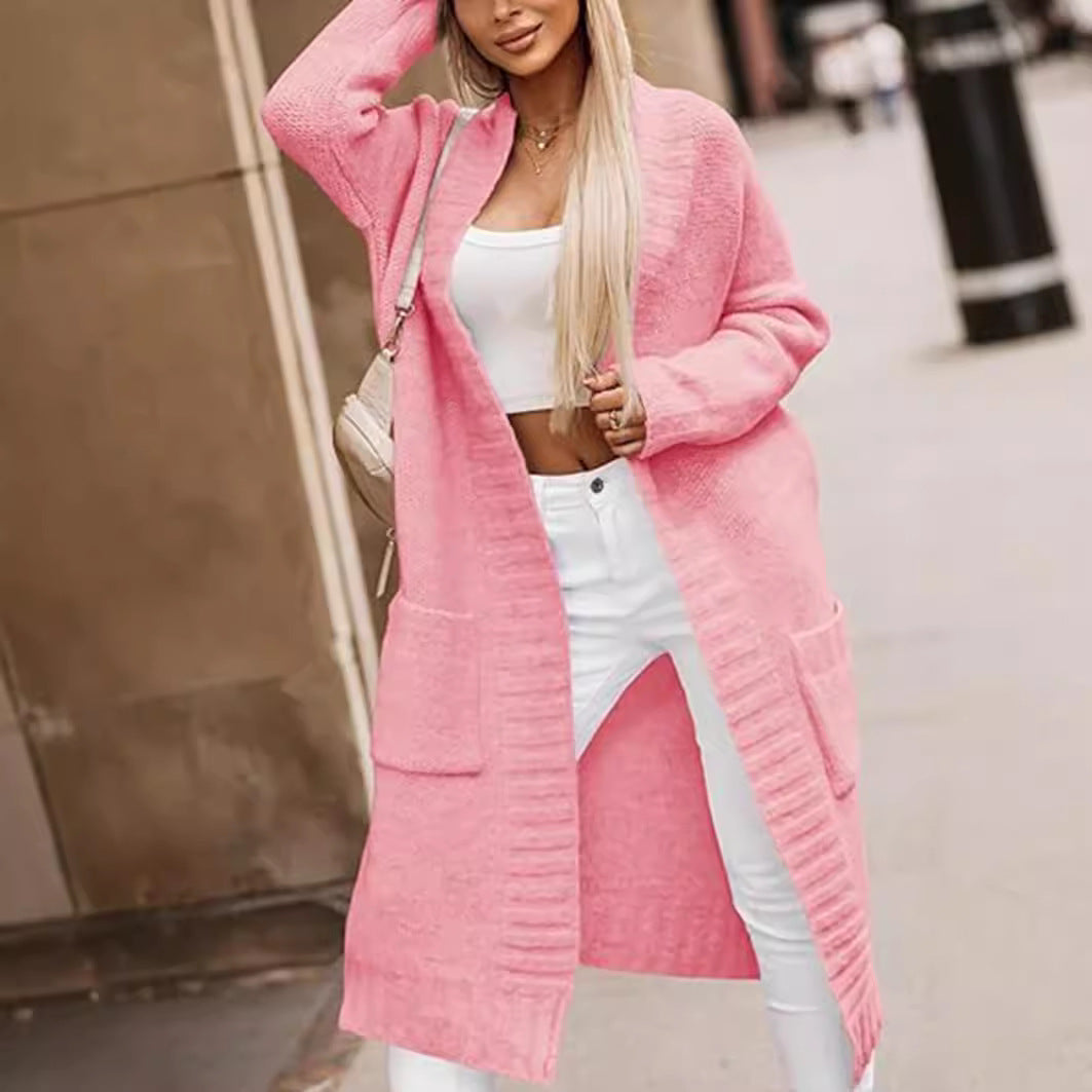 Knitted cardigan for women with patch pockets and elegant design Lune London