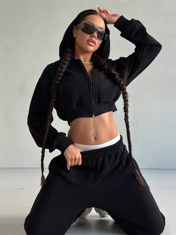 Lune London | Women's cropped sports jacket and loose jogger pants set