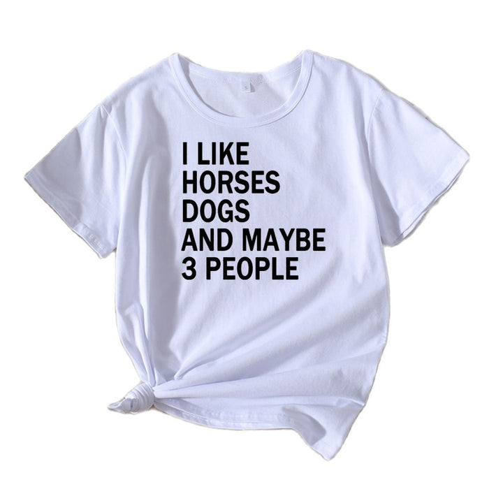 Casual women's T-shirt with quote Lune London