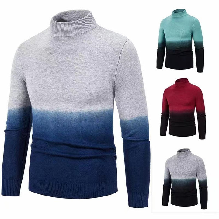 High-quality turtleneck sweater for men with trendy color gradient Lune London