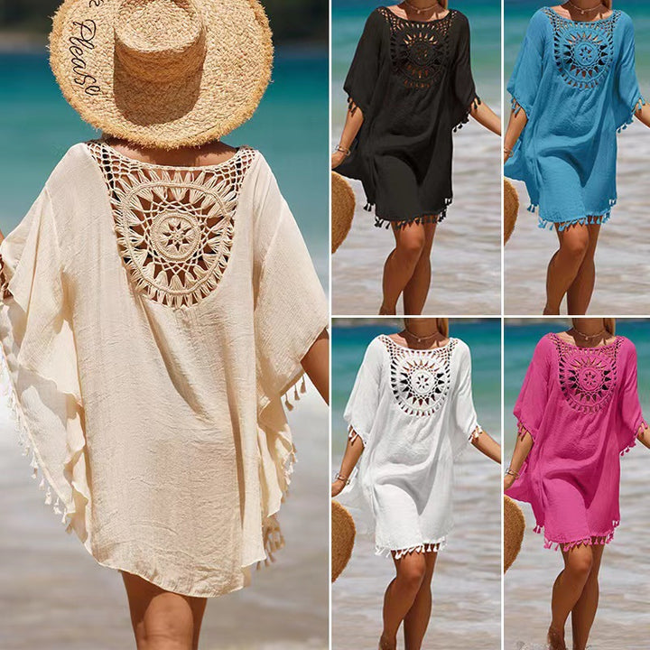 Ladies Chic and Stylish Crochet Detail Beach Kaftan